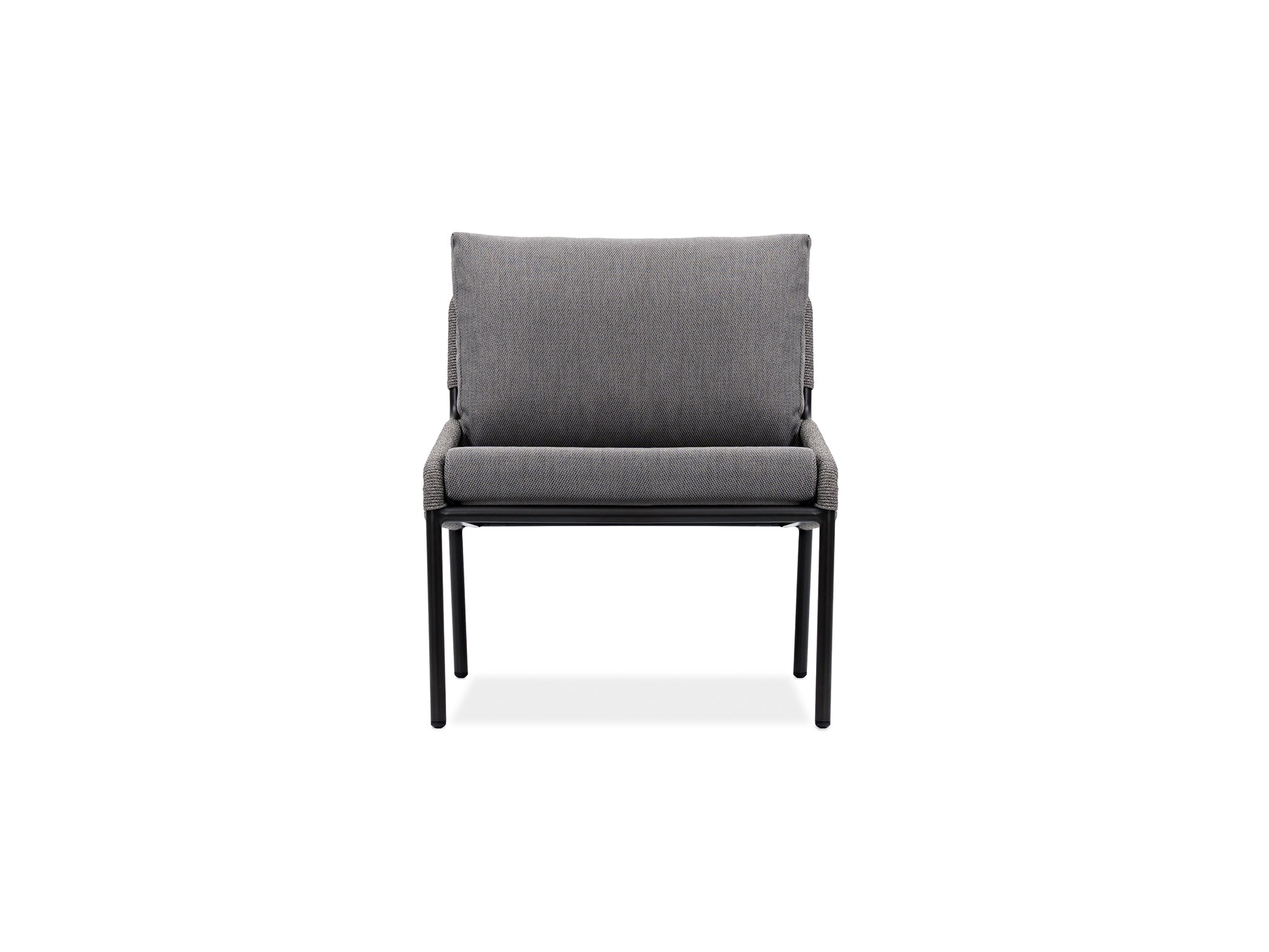 軽量なアルミ製屋外用椅子 ローマラウンジチェア グレー | ガーデンファニチャーNUPLACE