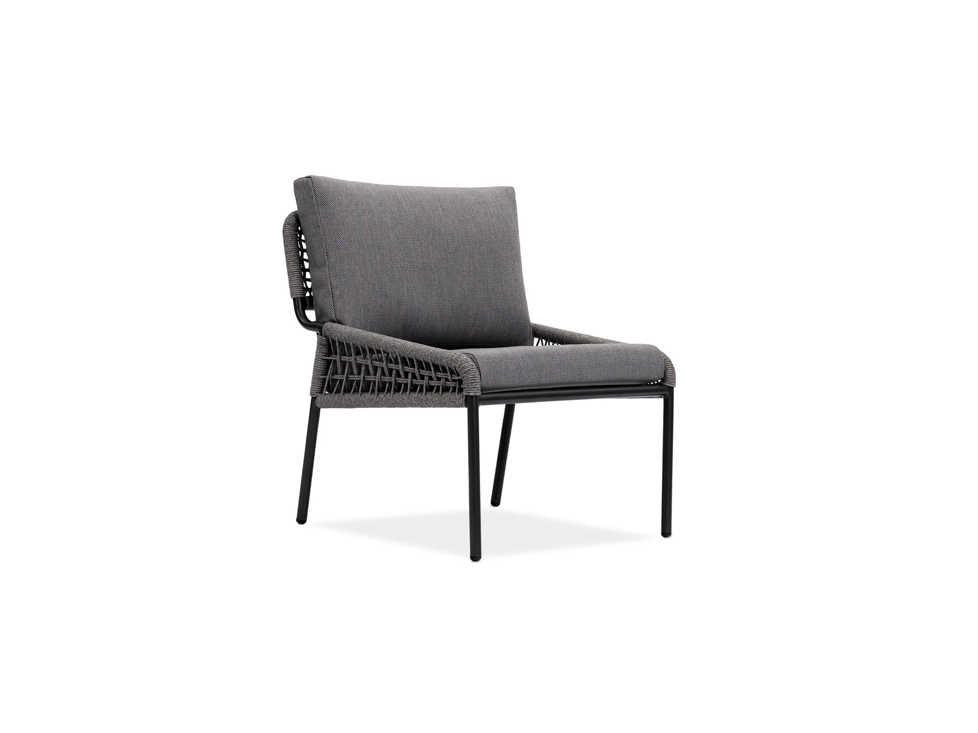 軽量なアルミ製屋外用椅子 ローマラウンジチェア グレー | ガーデンファニチャーNUPLACE