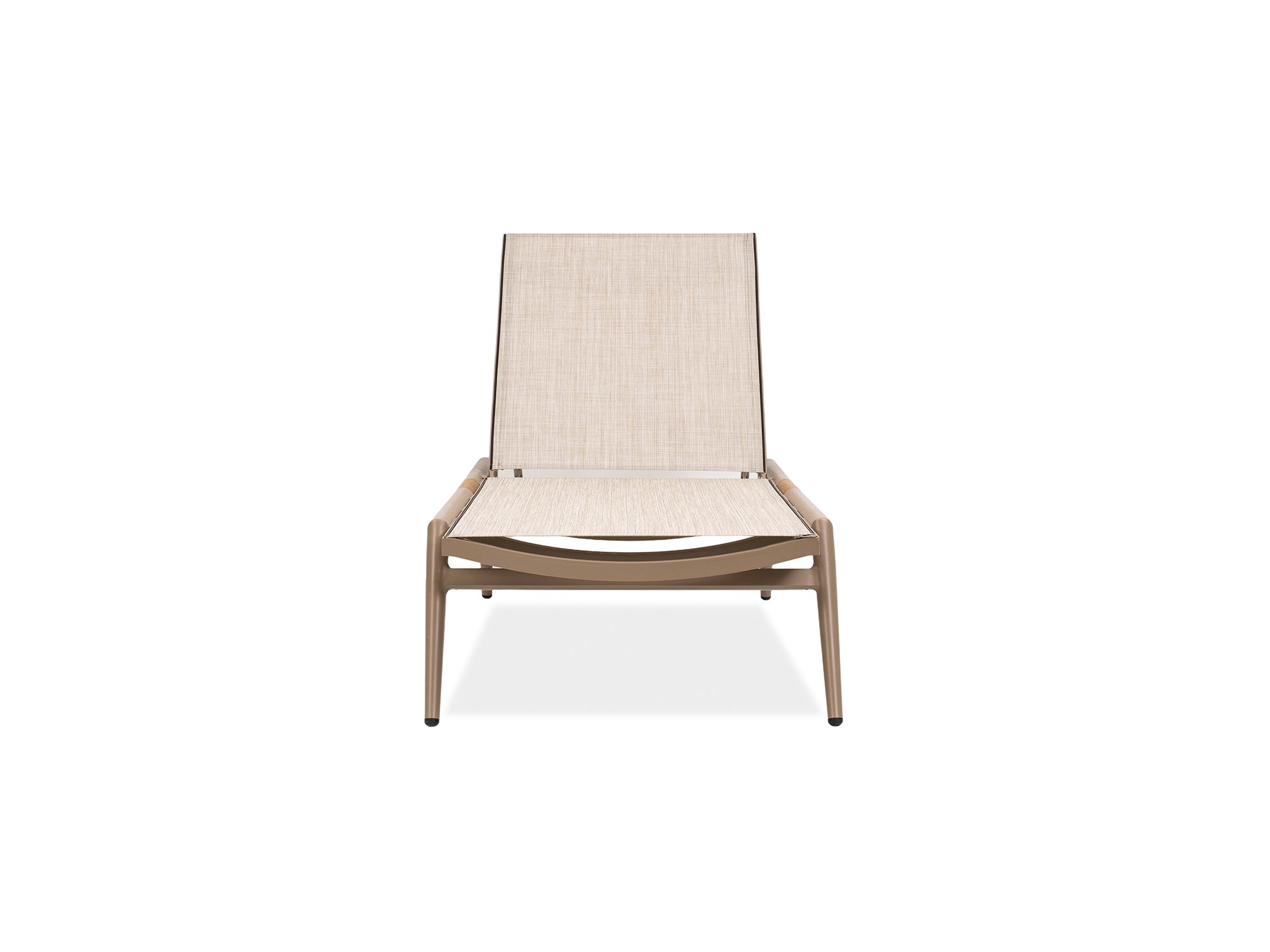 軽量で雨に強いアルミ製屋外用サンラウンジャー メッシュサンラウンジャー ベージュ | ガーデンファニチャーNUPLACE